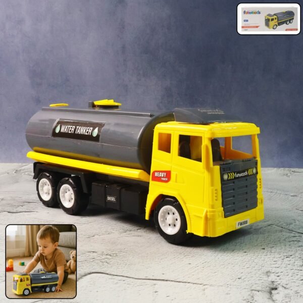 OilTanker-WOSKU-01.jpg Funwoods Water Tanker Toy Truck - (1 Pc)