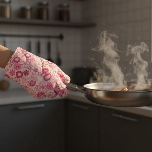 Designer Multicoloured Oven Mitt and Pot Holder (24 Cm)