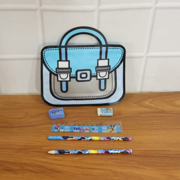 PVCBagsKids-live.jpg Kids 5 in 1 Stationery Kit with Cartoon Style Carry Bag