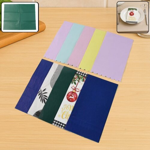 Multi-Color & Printed Disposable Food Wrapping Paper Set (20 Pc)