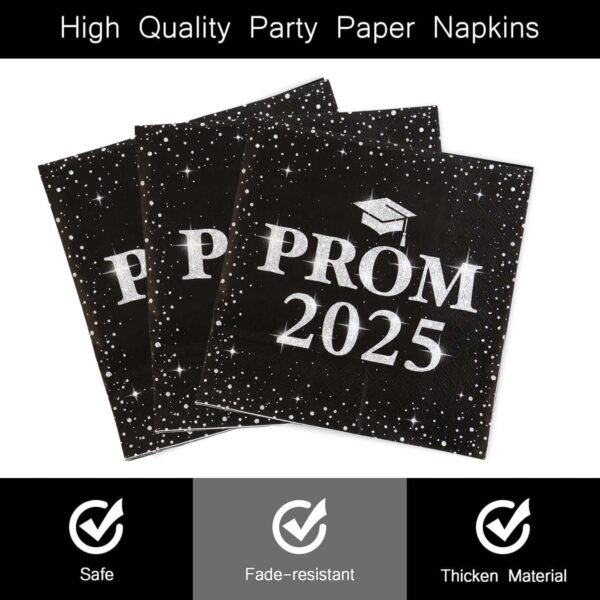Prom 2025 Party Napkins (33 x 33 Cm / 100 Pc)