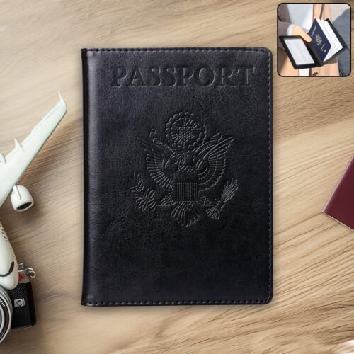 Passport-01_4043019a-34e0-40a7-bc1f-fec6987729d5.jpg Premium Leatherette Passport Holder Cover (1 Pc)