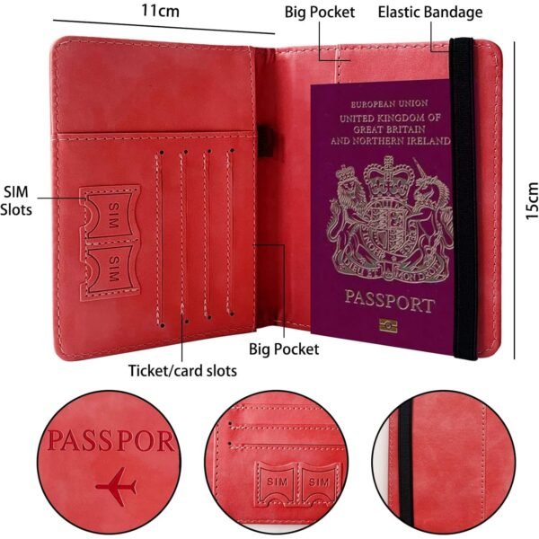 Passport-02.jpg Premium Multifunction Travel Passport Holder & Wallet (15x11cm / 1 Pc)