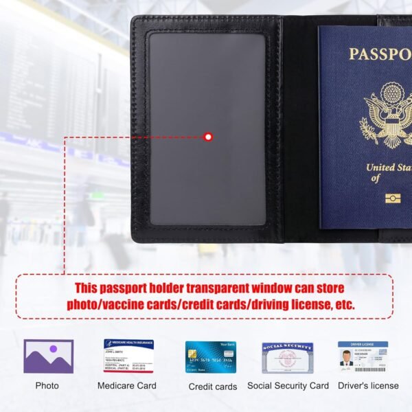 Premium Leatherette Passport Holder Cover (1 Pc)