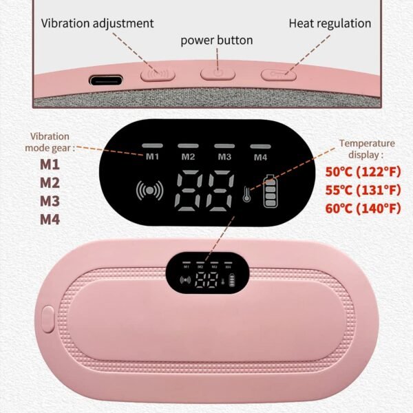 Period-Massager-04.jpg Electric Rechargeable Heating Belt for Waist & Abdomen (1 Pc)