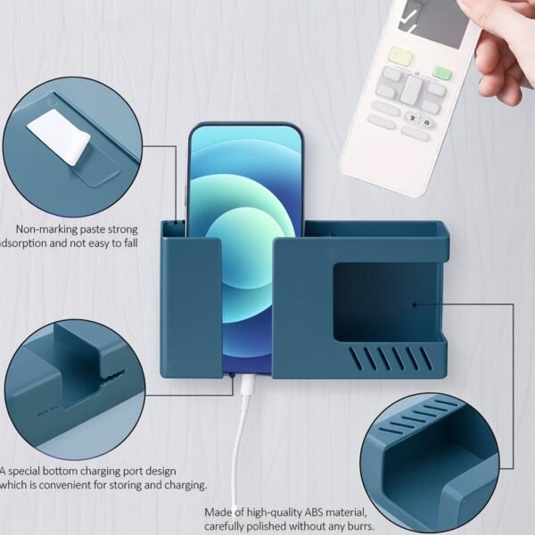 Wall Mounted Storage Holder – Mobile and Remote Control Organizer (1 Pc)