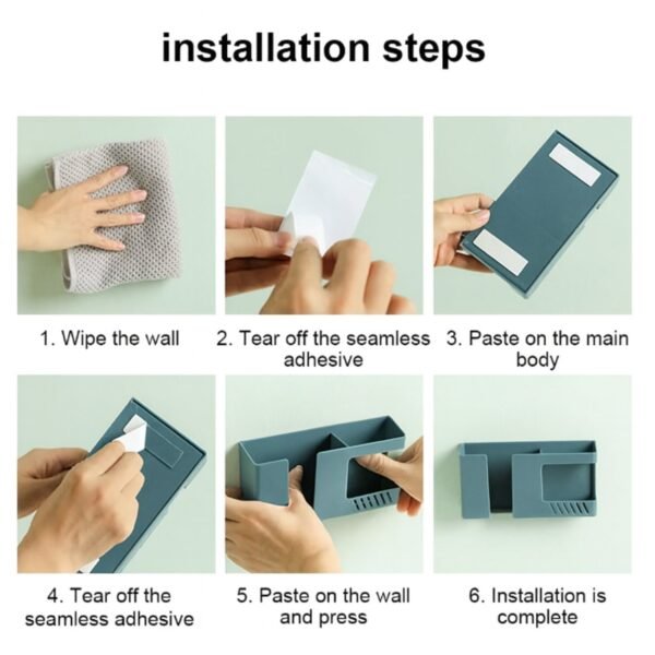 Wall Mounted Storage Holder – Mobile and Remote Control Organizer (1 Pc)