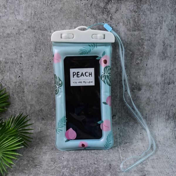 Phone-cover-02.jpg Waterproof Peach Transparent Mobile Pouch with Neck Strap (1 Pc)