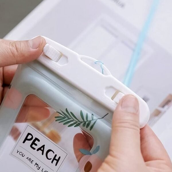 Phone-cover-03.jpg Waterproof Peach Transparent Mobile Pouch with Neck Strap (1 Pc)