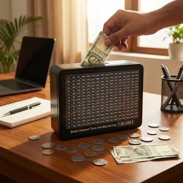 Piggy-Bank-02_e3067fa7-ea33-4aaa-a145-14daddfac953.jpg Reusable Money Saving Piggy Bank with Black Gel Pen (15 × 19 cm, 1 Pc)