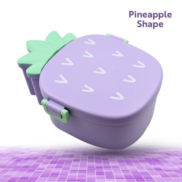 Pineapple Shaped Lunch Box with Compartments for Kids School Meals
