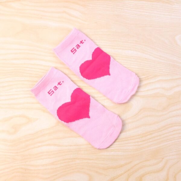 Pink-WOSKU-05.jpg Cute Heart Print Ankle-Length Socks (1 Pair)
