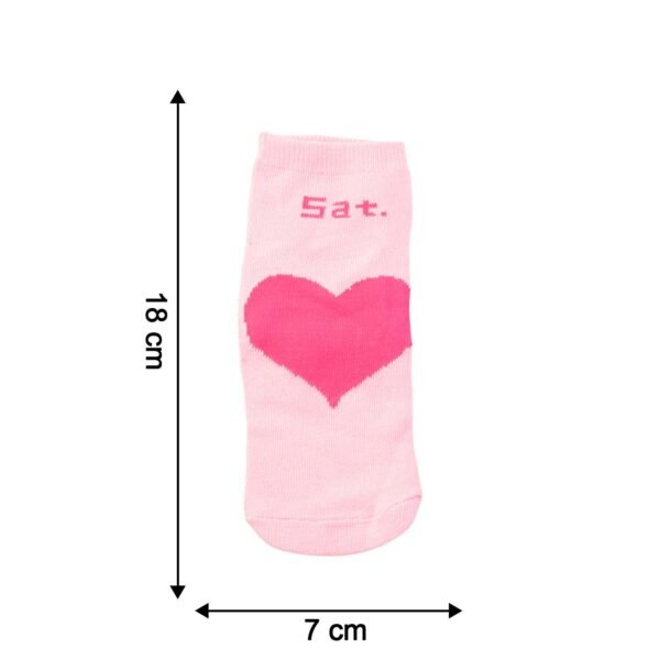 Pink-WOSKU-size.jpg Cute Heart Print Ankle-Length Socks (1 Pair)