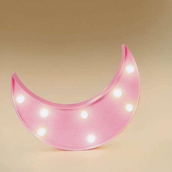 PinkMoonMarquee-06_bd167329-3074-4899-9b44-5b21e7cbdcf9.jpg Moon Shaped LED Decorative Night Light (1 Pc)