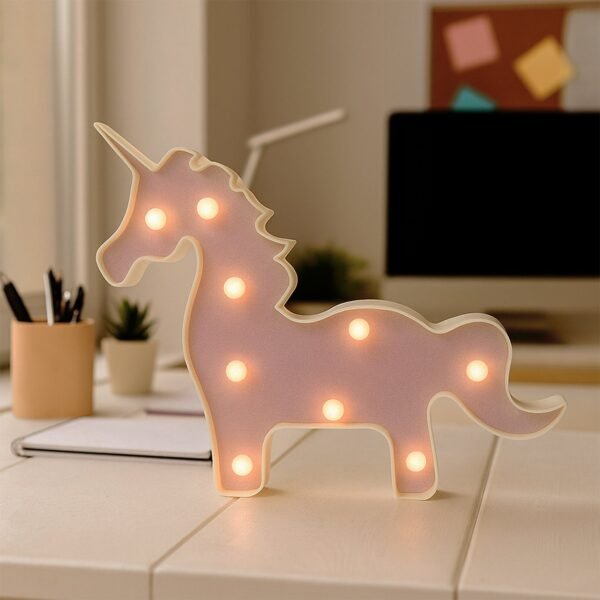 Magical Unicorn Shaped LED Decorative Night Light (1 Pc)