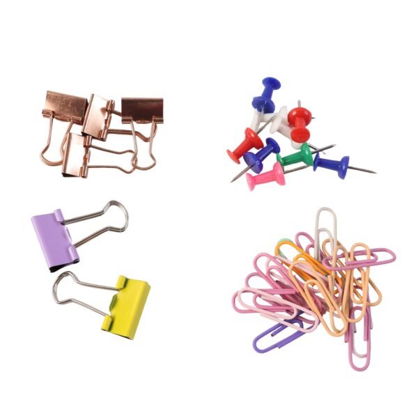 Office Stationery Clips and Pins Combo, 1 Set