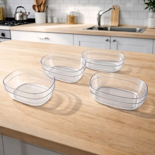 Transparent Multipurpose Serving Bowl Set (4 Pc Set)