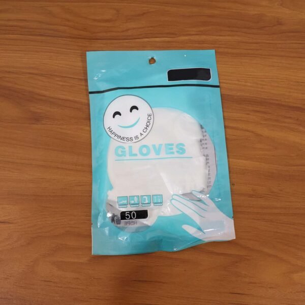 PlasticGloves-live.jpg Disposable Clear Gloves, 50 Pc Pack