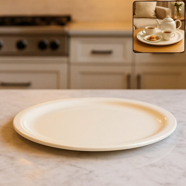 Large Round Multi-Purpose Serving Plate / Tray (1 Pc / 33 Cm)
