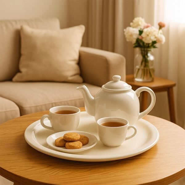 Large Round Multi-Purpose Serving Plate / Tray (1 Pc / 33 Cm)