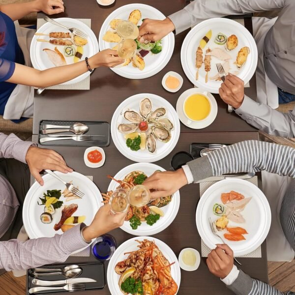 Freshee 9 Inch Compostable Bagasse Plate (10 Pc)