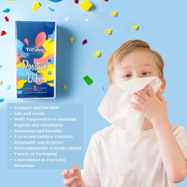 Premium Soft Pocket Tissue Pack  for Daily Use, Skin Care, Office (Pack of 6 / 60 Sheet)