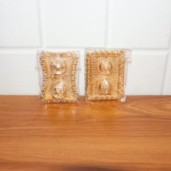 PoojaThali2-live.jpg Ornate Rectangular Pooja Tilak Plate - (Mix Design / 1 Pc)