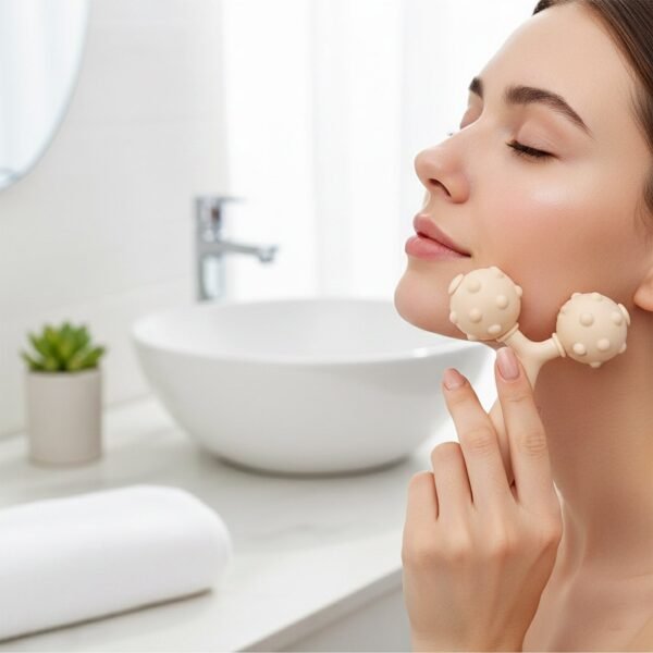 Portable-Massage-02.jpg Dual Ball Facial and Body Massage Roller - 1 Pc