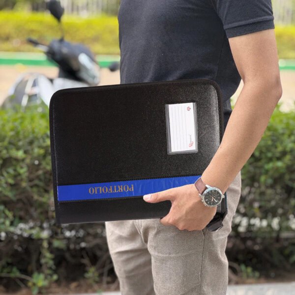 Aerotix A4 Portfolio File Zipper – 20 Leaf Professional Document Organizer Folder