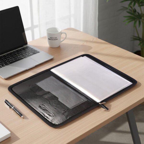 Aerotix A4 Portfolio File Zipper – 20 Leaf Professional Document Organizer Folder