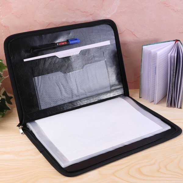 Aerotix A4 Portfolio File Zipper – 20 Leaf Professional Document Organizer Folder
