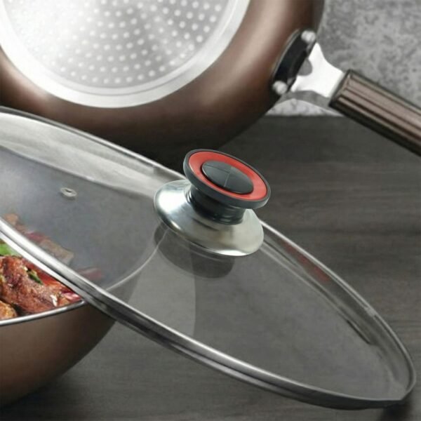 Transparent Heat-Resistant Glass Cooking Lid (1 Pc)