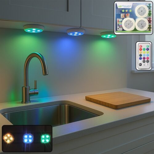 Pushbuttonlamp-WOSKU-01.jpg Multicolor Remote Control LED Touch Light Set