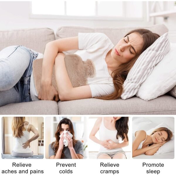 PvcHotWaterbag-06.jpg PVC Hot Water Bag with Soft Fur Cover (1 Pc)