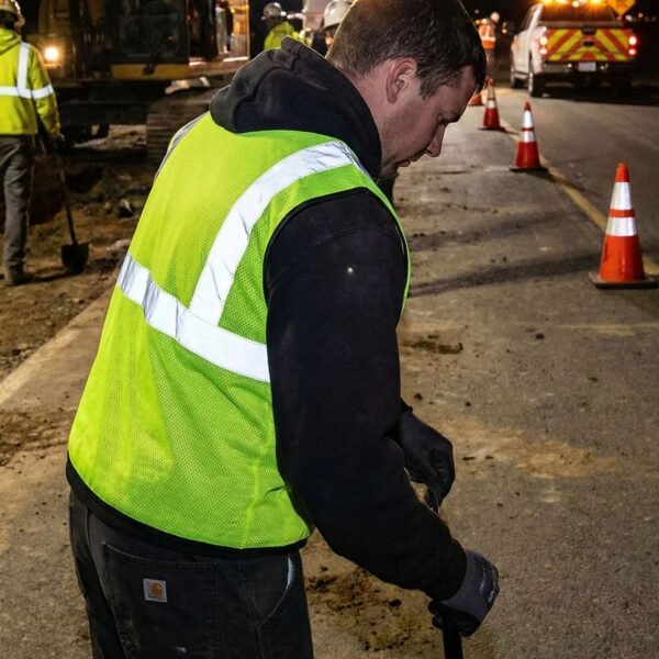 Green Safety Jacket for Construction Protection