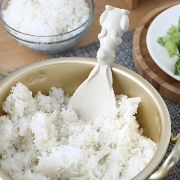 RabbitRiceSpoon-03.jpg Cute Bunny Handle Non-Stick Rice Serving Spoon (1 Pc)