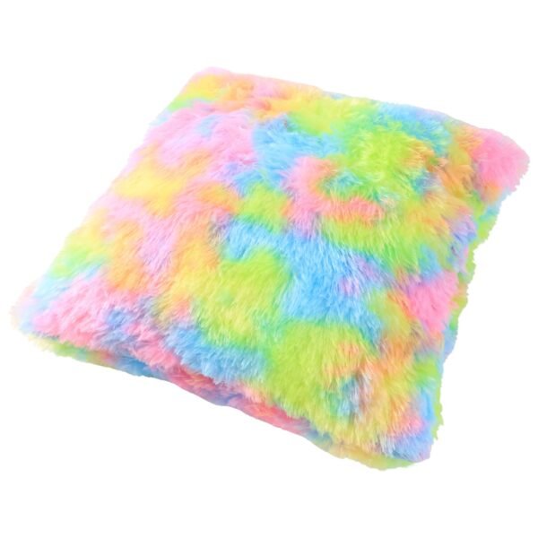 RainbowPillow-03.jpg Soft Plush Multicolor Rainbow Cushion Pillow (1 Pc)