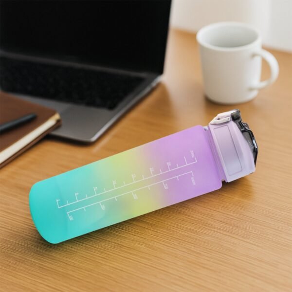 Motivational Water Bottle with Straw & Time Marker