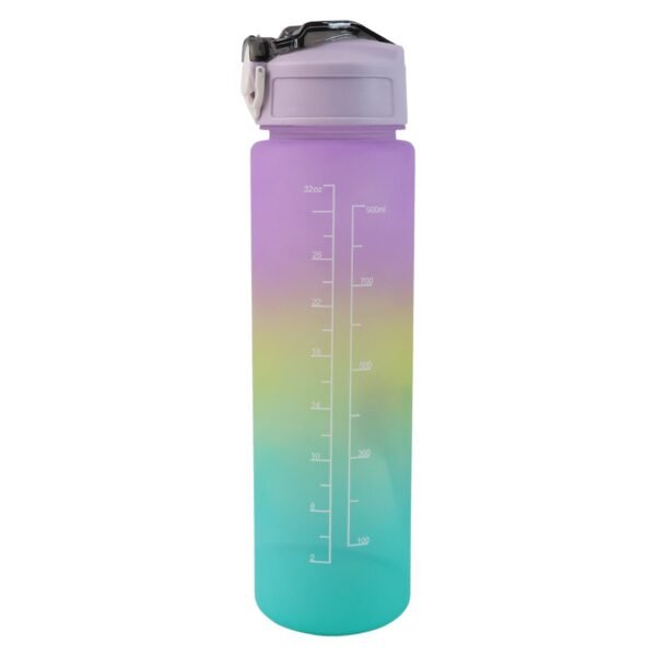 Motivational Water Bottle with Straw & Time Marker