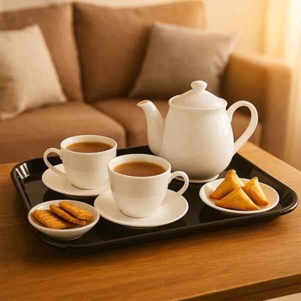 RectTray-02.jpg Plastic Serving Tray / Plate – 40 × 30 cm (1 Pc / Black)