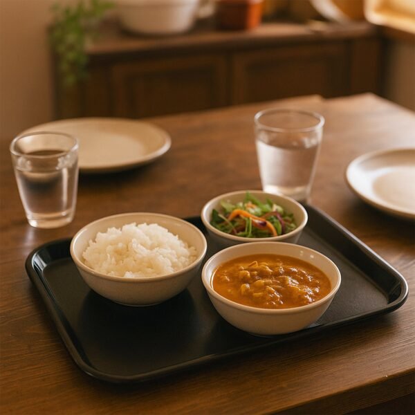 RectTray-05.jpg Plastic Serving Tray / Plate – 40 × 30 cm (1 Pc / Black)