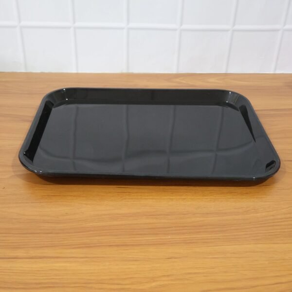 RectTray-live.jpg Plastic Serving Tray / Plate – 40 × 30 cm (1 Pc / Black)