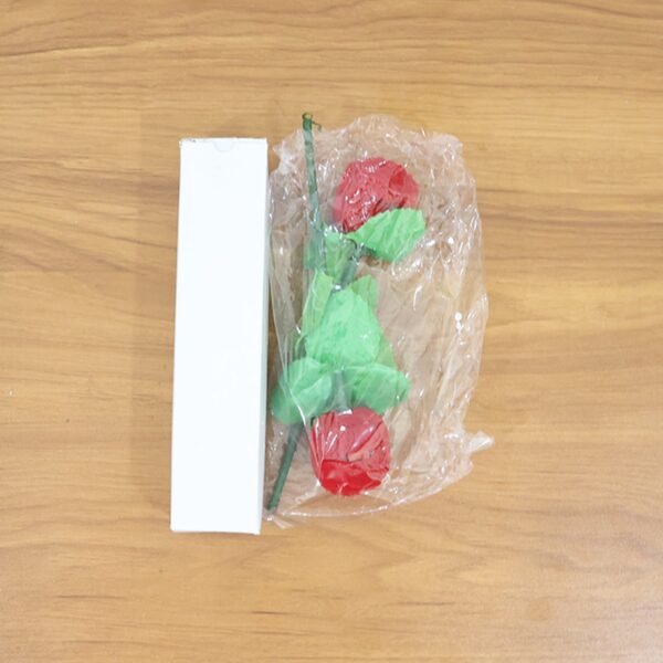 Romantic Artificial Rose Ring Box Stick – 2 Piece Flower Shaped