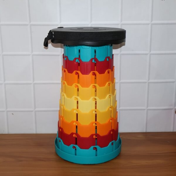 Collapsible Stool with Handle for Portable Seating (44x25.5 cm)