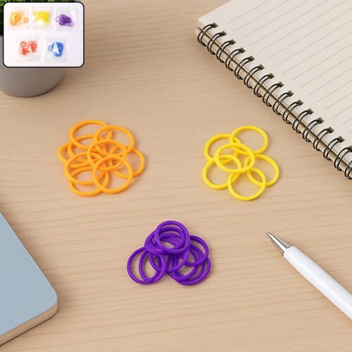 Rubber-Bands-01_6cc030a3-a1f1-4c88-8231-d3d338c7618e.jpg Premium Strong Elastic Rubber Bands – Multipurpose Mix Color Bands (1 Pkt)