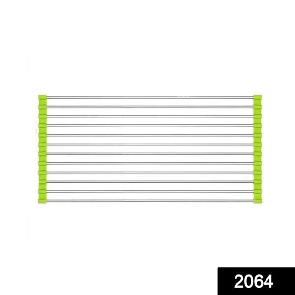 Foldable Drain Rack Kitchen Sink Roll up Dish Drying Rack Portable Dish Rack