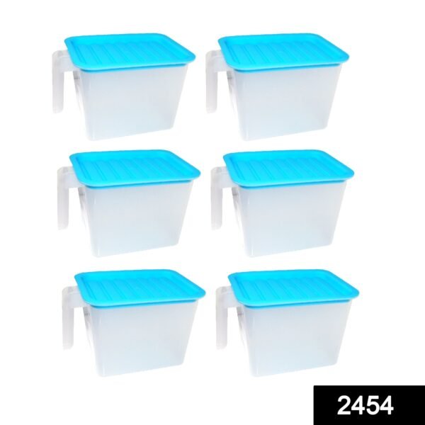 Air Tight Unbreakable Big Size 1100 ml Square Shape Kitchen Storage (Set of 6)
