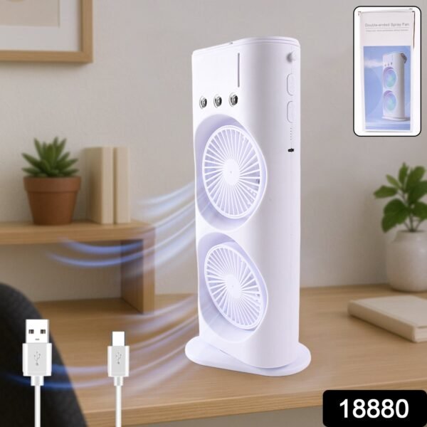 SKU_a9547565-8649-4660-b8a8-e3d95d3c3e25.jpg Portable Tower Mist Spray Cooling Fan, Air Cooling Fan (1 Pc)