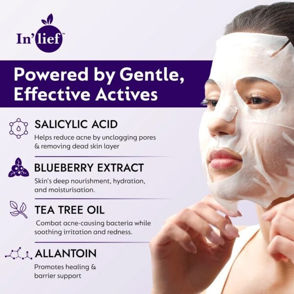 Salicylic-Acid-Sheet-Mask-02.jpg In’lief Salicylic Acid 1% Clarifying & Pore-Refining Facial Sheet Mask (1 Pc)