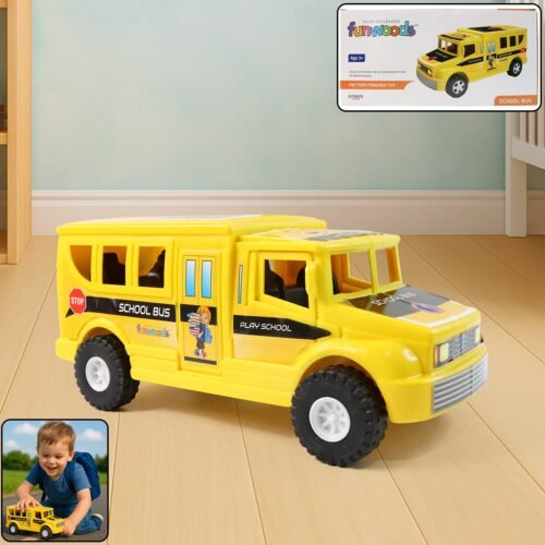 Funwoods Friction-Powered School Bus Toy - (1 Pc)